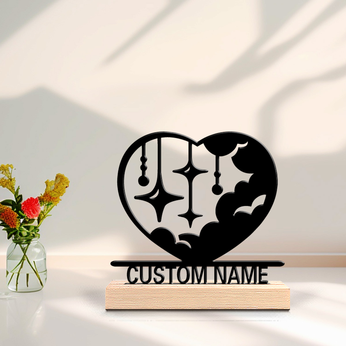 Art Craft Gifts - 1pc Fashion love cloud Customized Text
