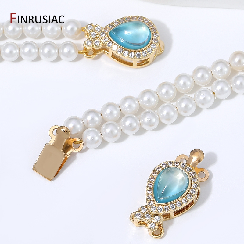 Box Art And Craft - 18K Gold Plated Brass Pear Opal