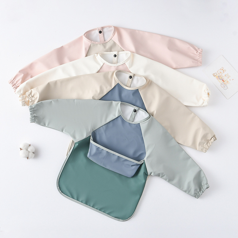 Kids Baby Long Sleeved PU Bibs - Art Craft 3 Year Old review and price