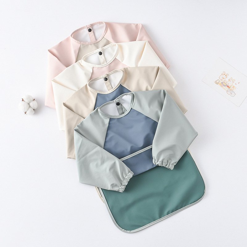 Kids Baby Long Sleeved PU Bibs - Art Craft 3 Year Old review and price