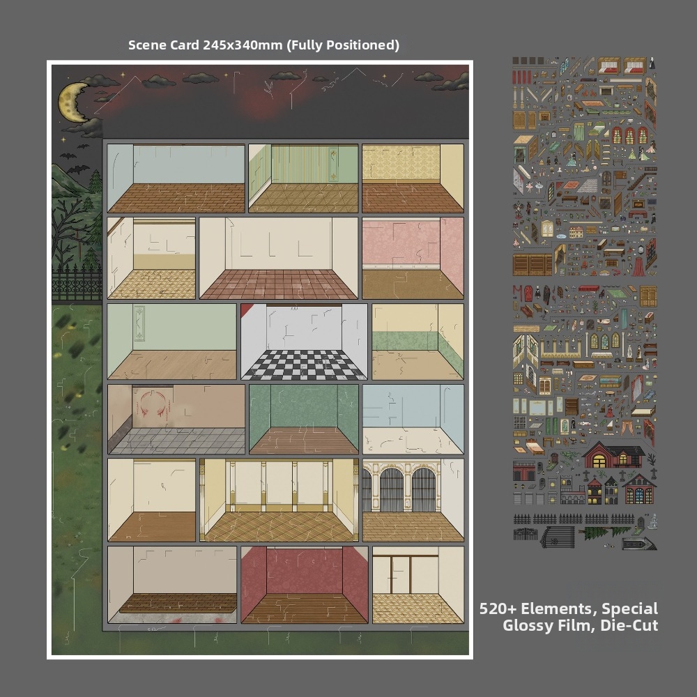 Shop Pattern 3D Cabin Stickers - Art Craft Bakery review and price