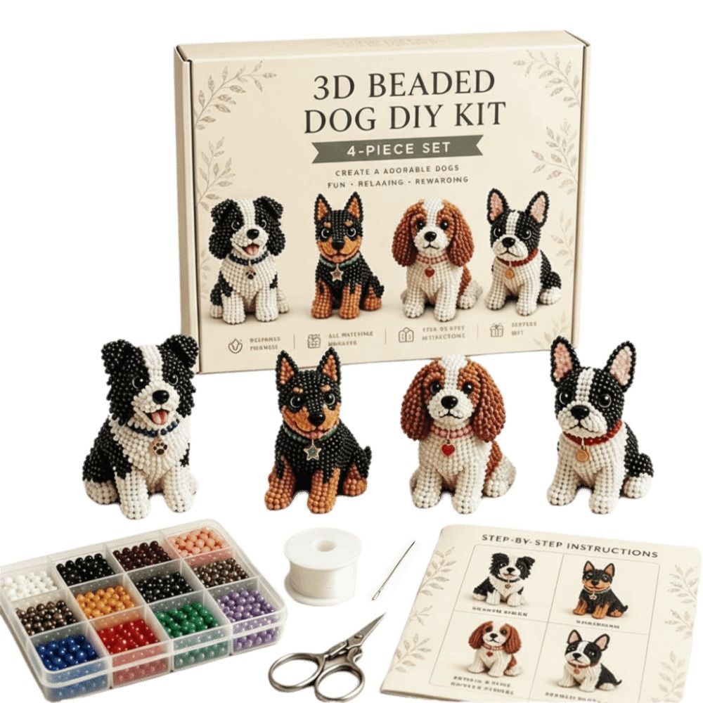 Tiny Beads 3D Beaded Animal Ki - Art Craft Animals review and price