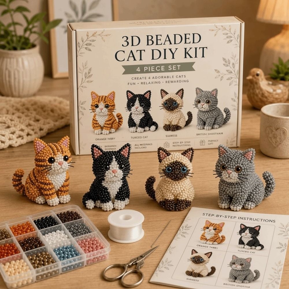 Tiny Beads 3D Beaded Animal Ki - Art Craft Animals review and price