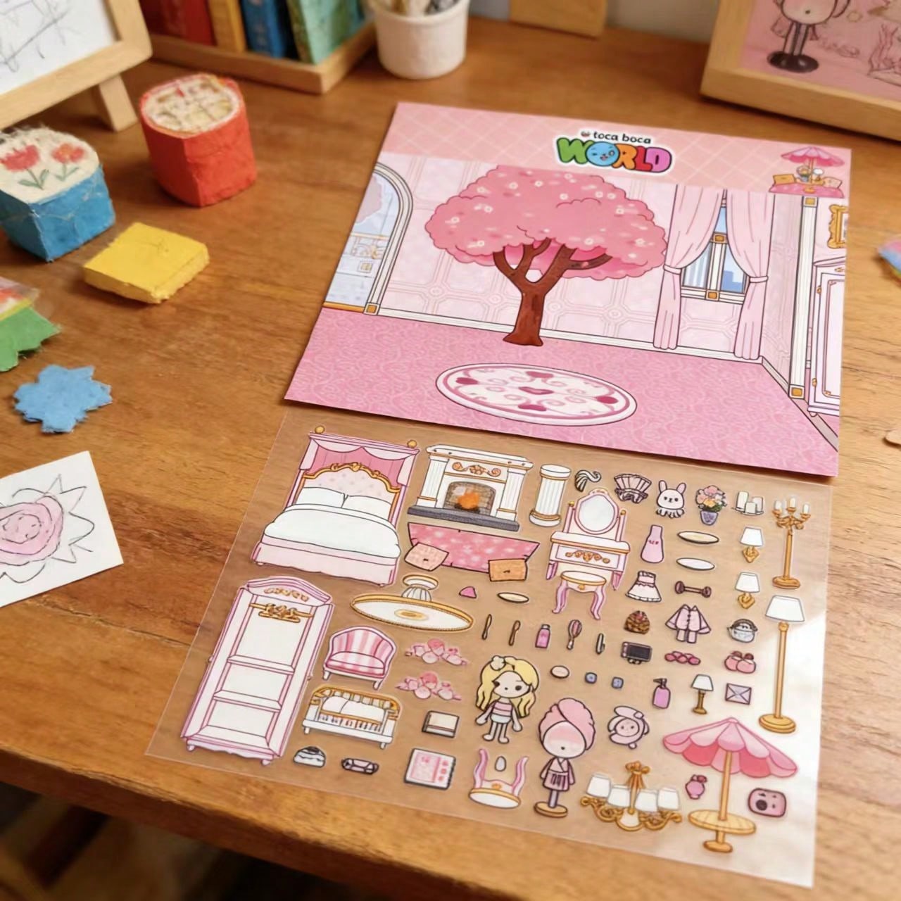 Pink Sakura Tree Hotel Room DI - Art Craft 3 Year Old review and price