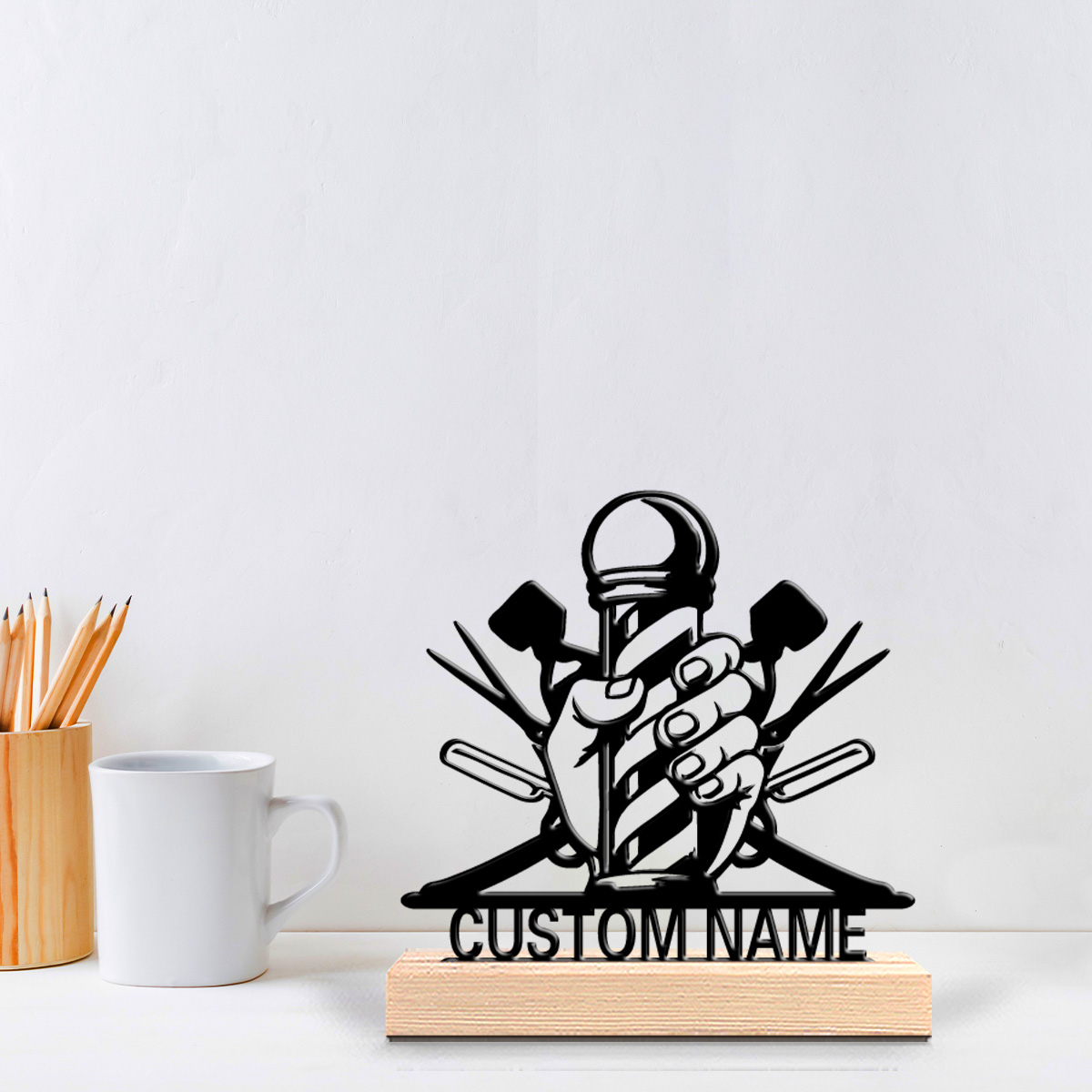 1pc Simple BARBER haircut Meta - Art Craft Gifts review and price