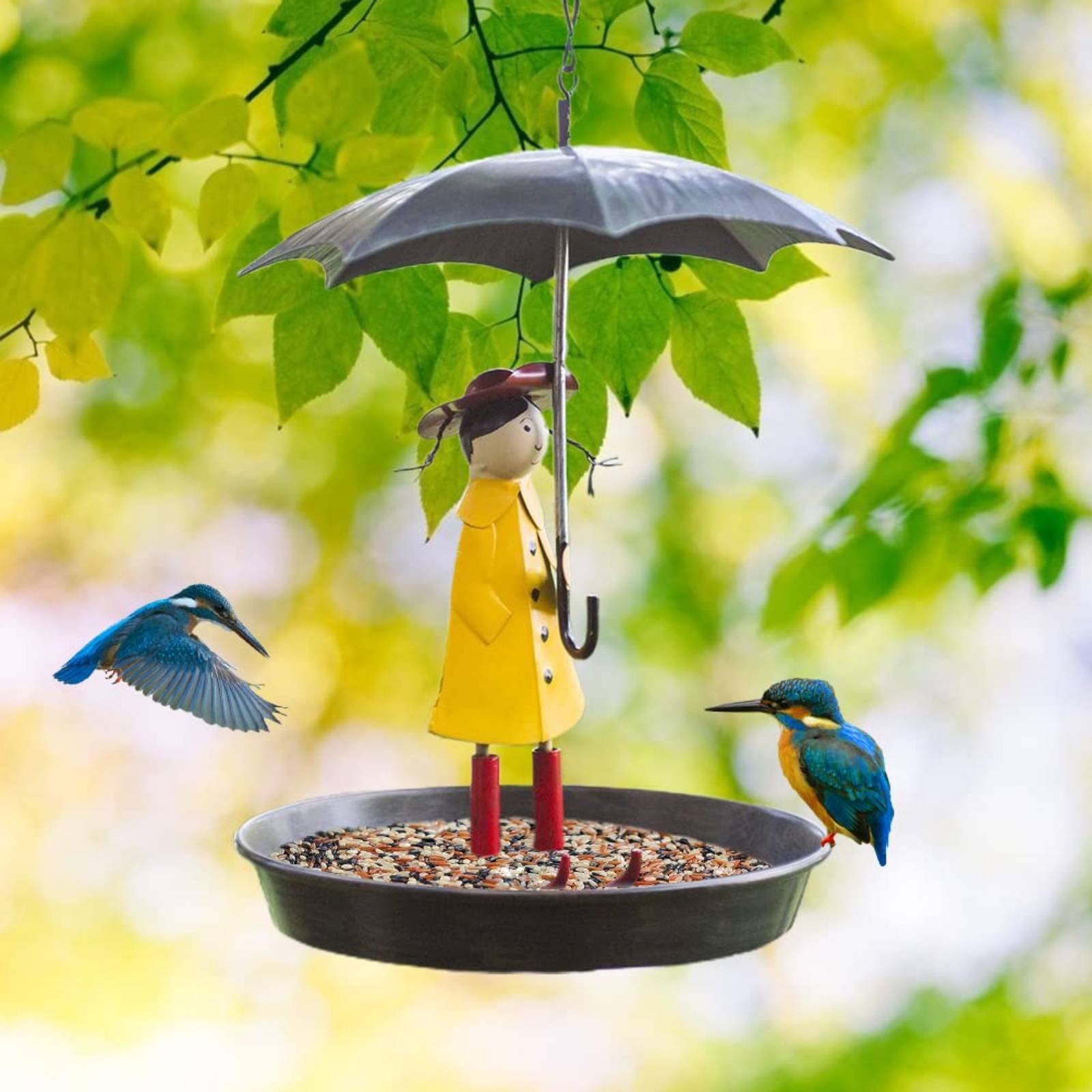 Girl with Umbrella Bird Feeder - Art Craft Umbrella review and price
