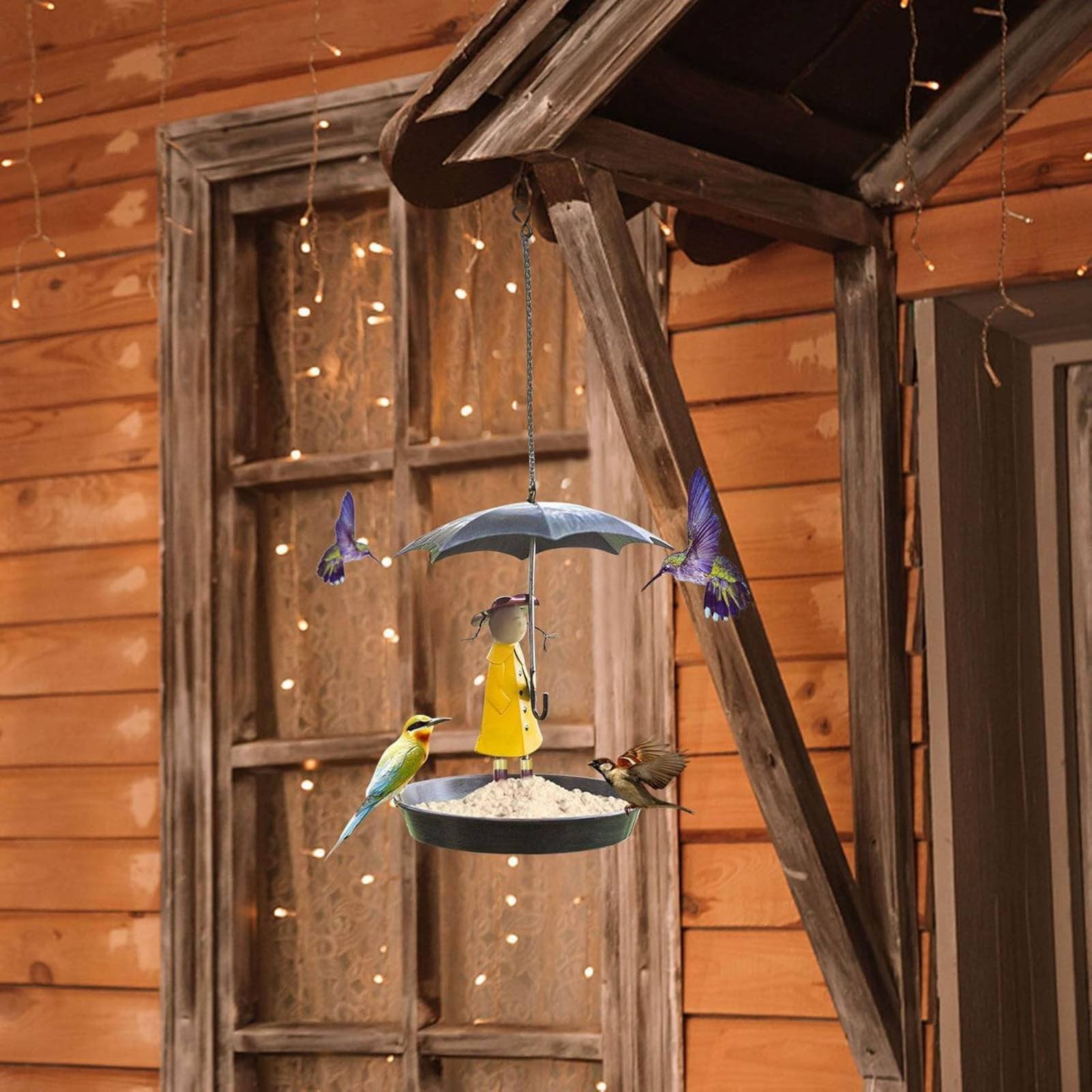 Girl with Umbrella Bird Feeder - Art Craft Umbrella review and price