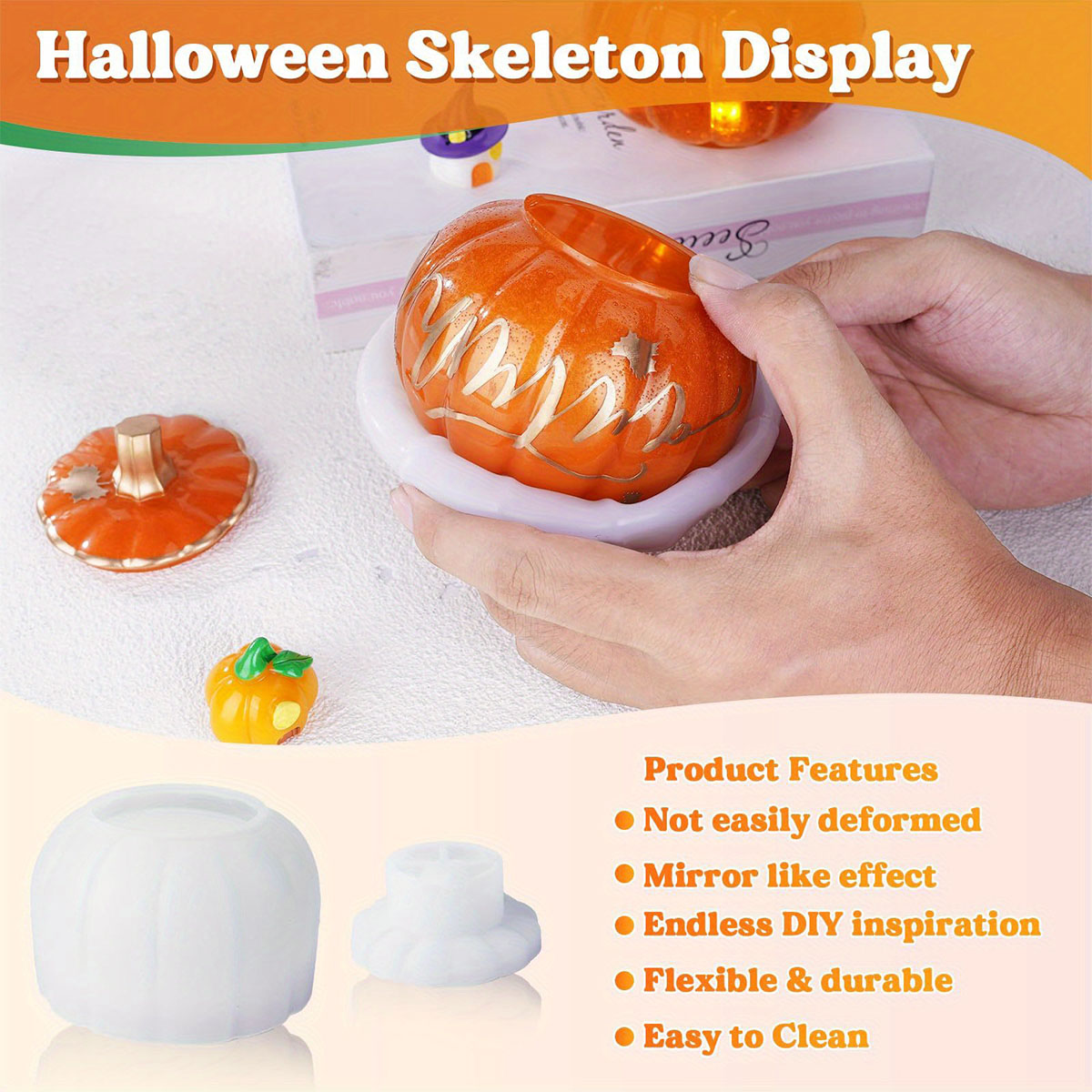 1Set DIY Epoxy Pumpkin Storage - Box Art And Craft review and price