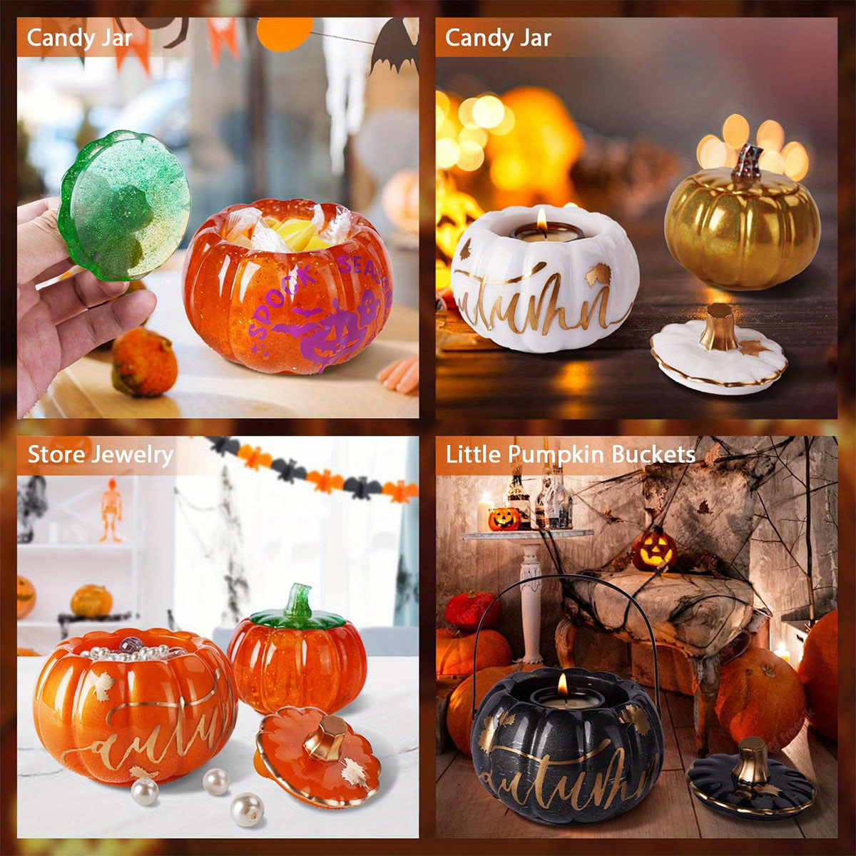 1Set DIY Epoxy Pumpkin Storage - Box Art And Craft review and price