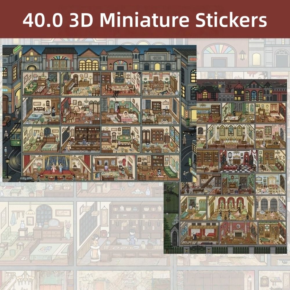 Shop Pattern 3D Cabin Stickers - Art Craft Bakery review and price