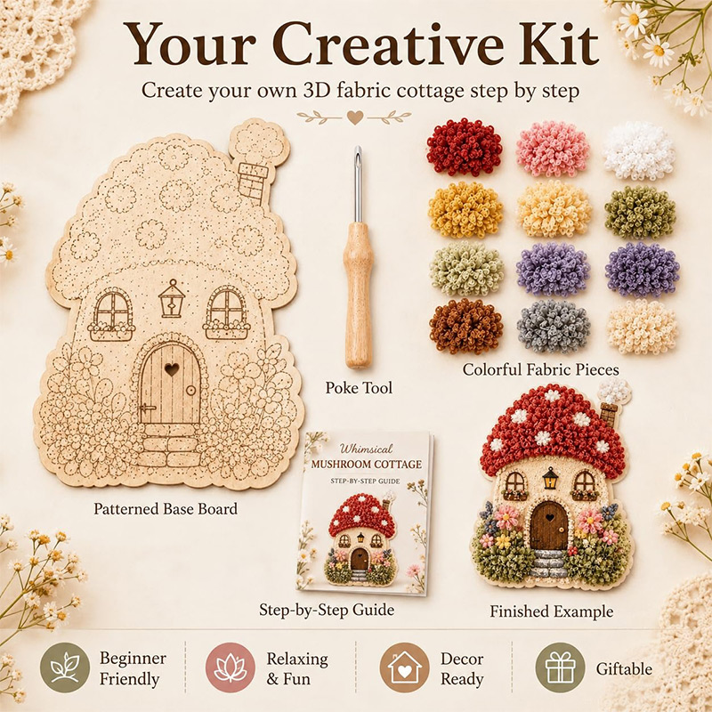 3D Fabric Poke Art DIY Craft K - Art Craft Bakery review and price