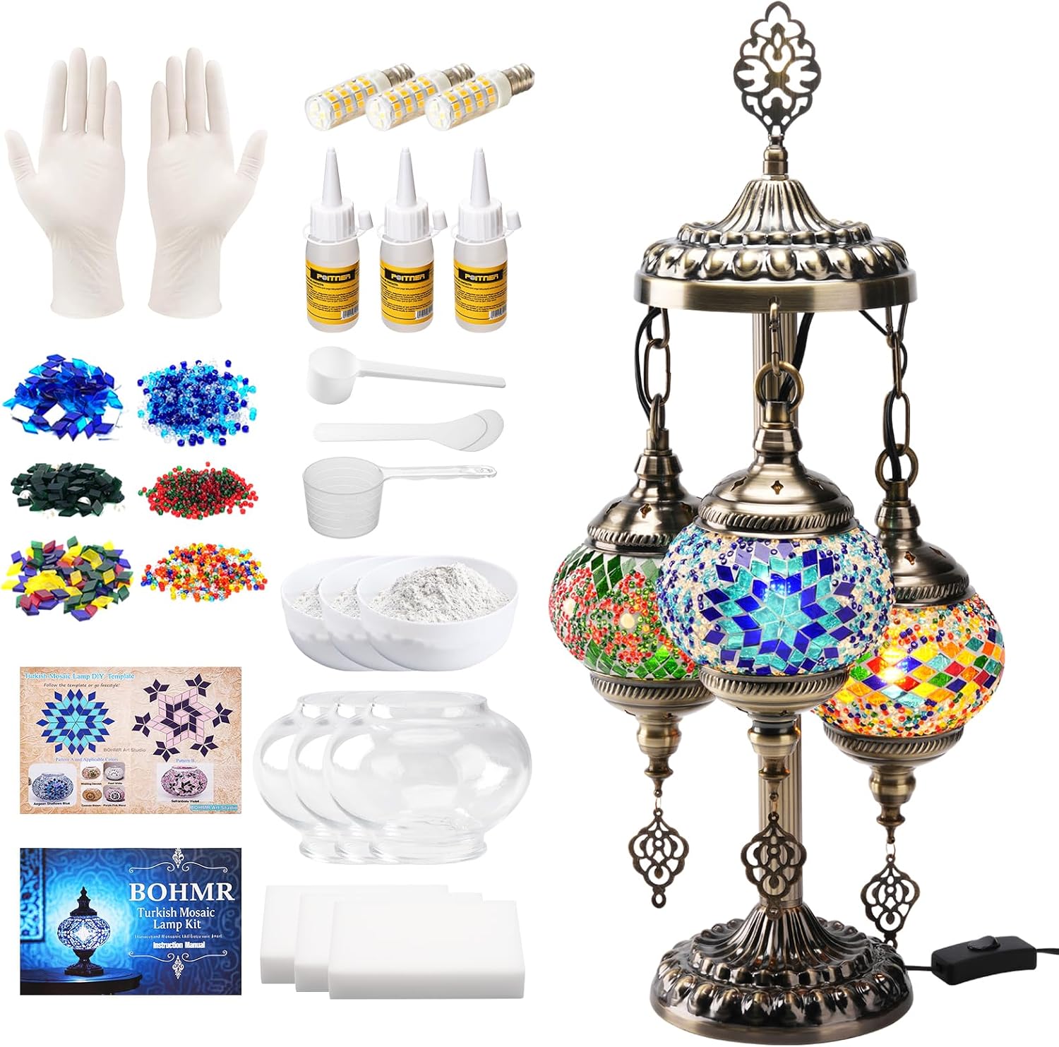 DIY 3 Globe Turkish Mosaic Lam - Art Craft Kits review and price
