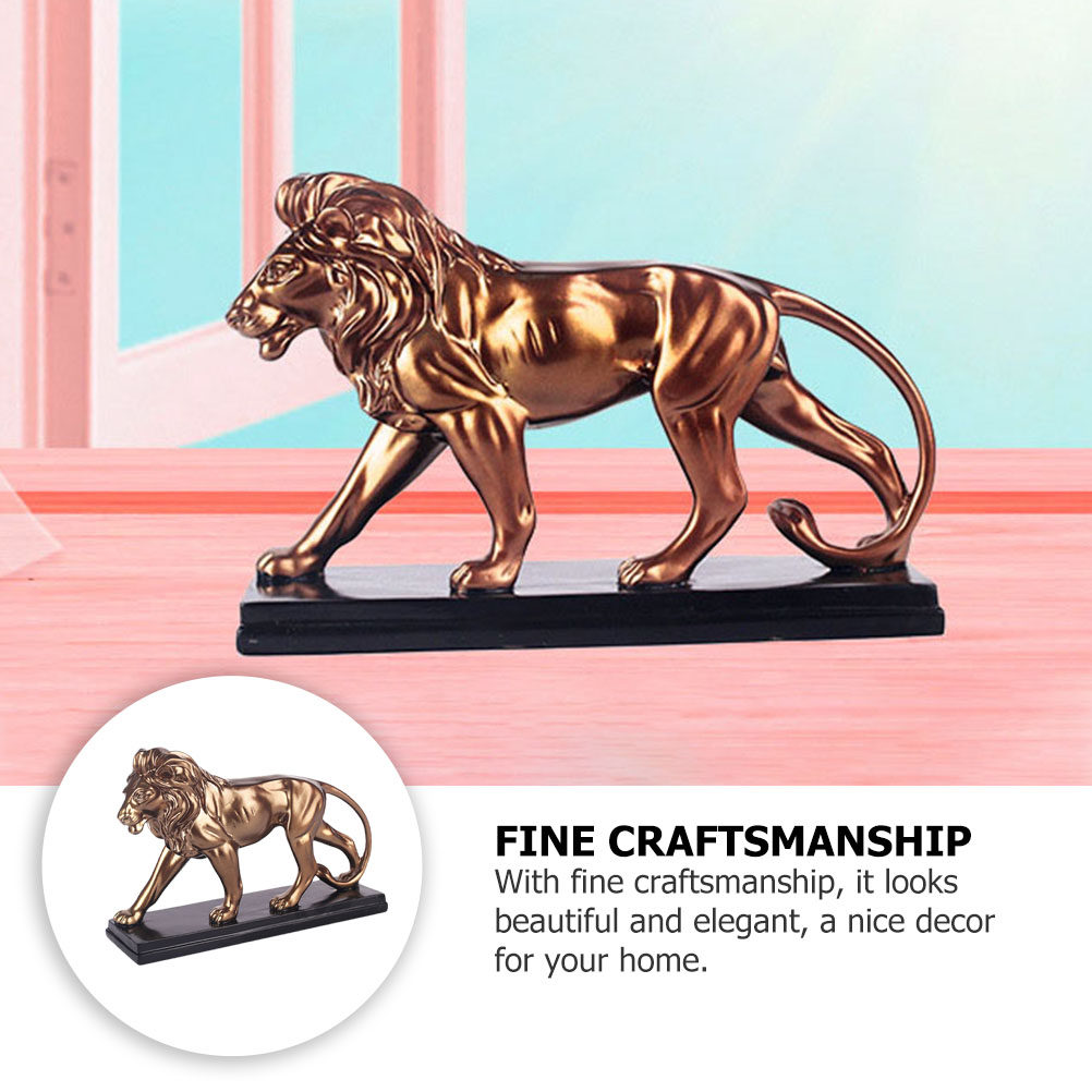 1Pcs Resin Lion Ornament Deskt - Art Craft Lion review and price