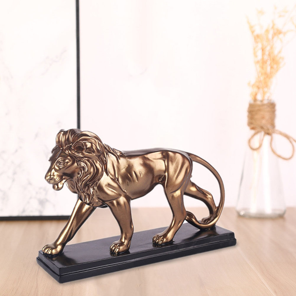 1Pcs Resin Lion Ornament Deskt - Art Craft Lion review and price