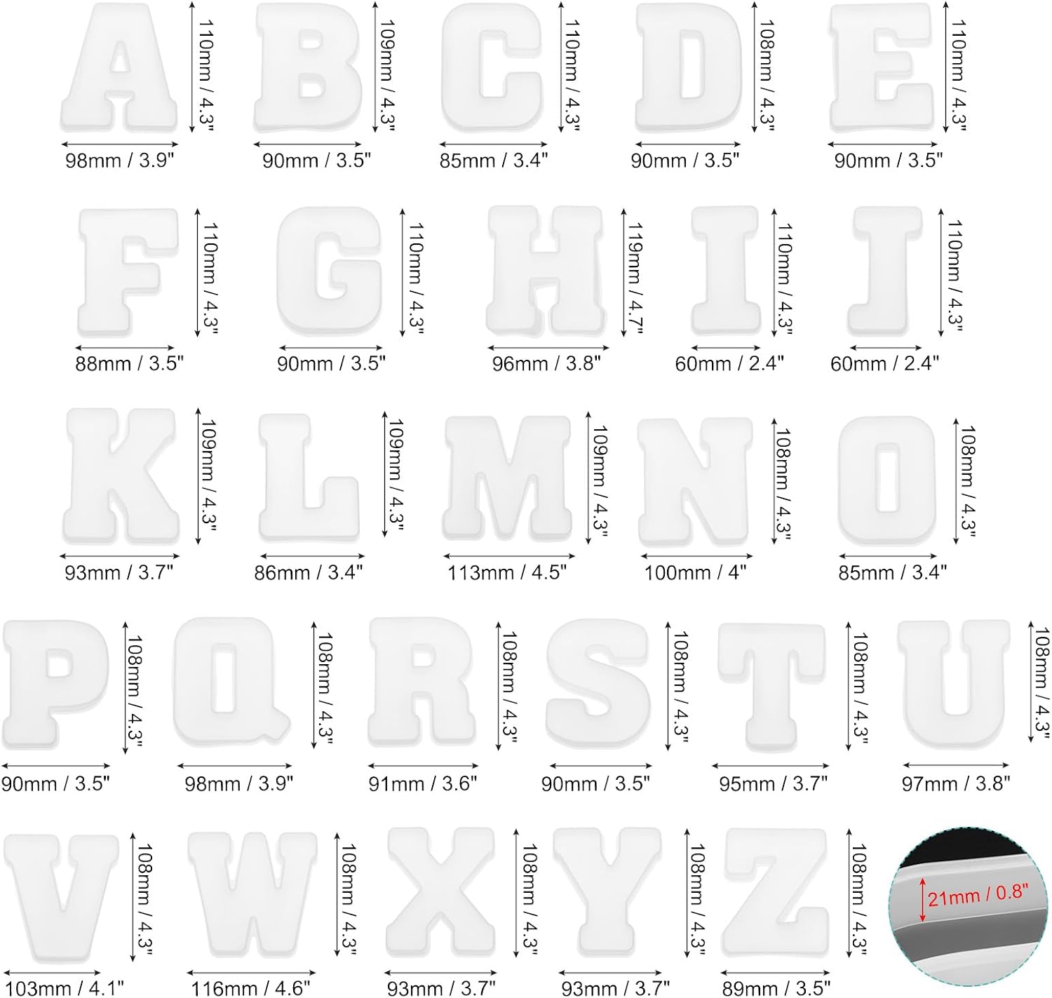 26pcs Large Letter Resin Moldi - Art And Craft Letter Z review and price