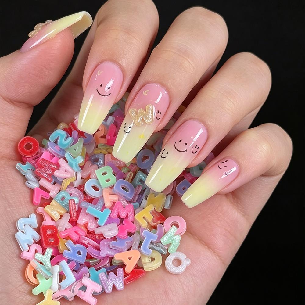 100Pcs 3D Colorful Letter Nail - Art And Craft Letter Z review and price