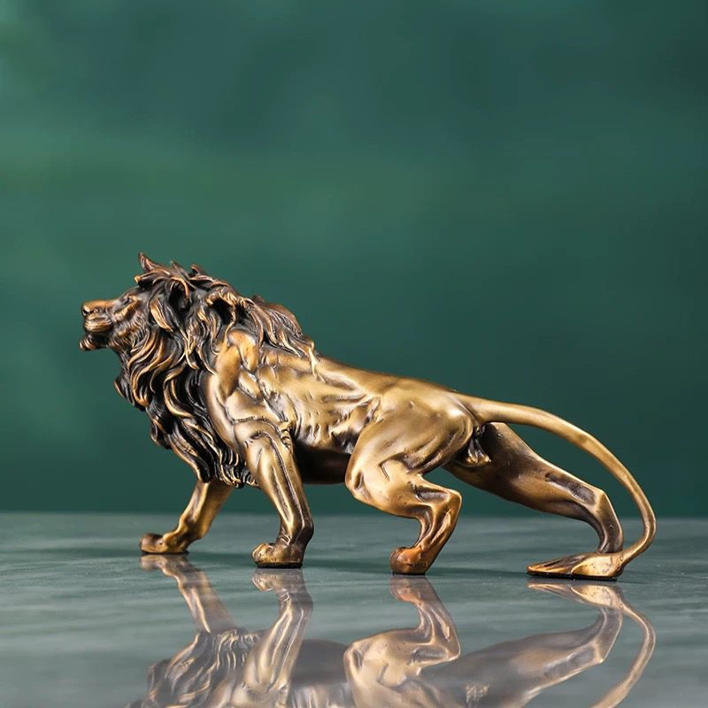 Copper Lion Sculpture Ornament - Art Craft Lion review and price