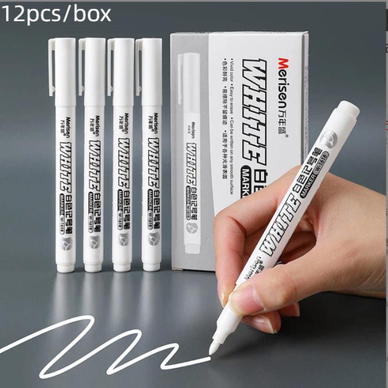 12pcs/Box Permanent White Mark - Box Art And Craft review and price