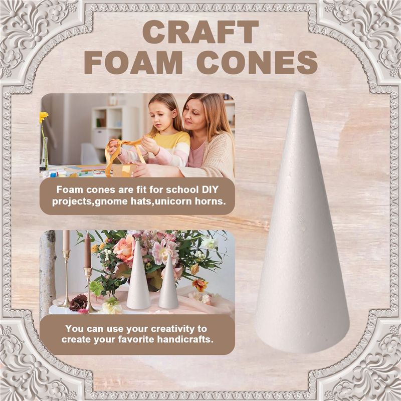 24Pack Foam Tree Cones For Art - Art Craft Christmas Tree review and price