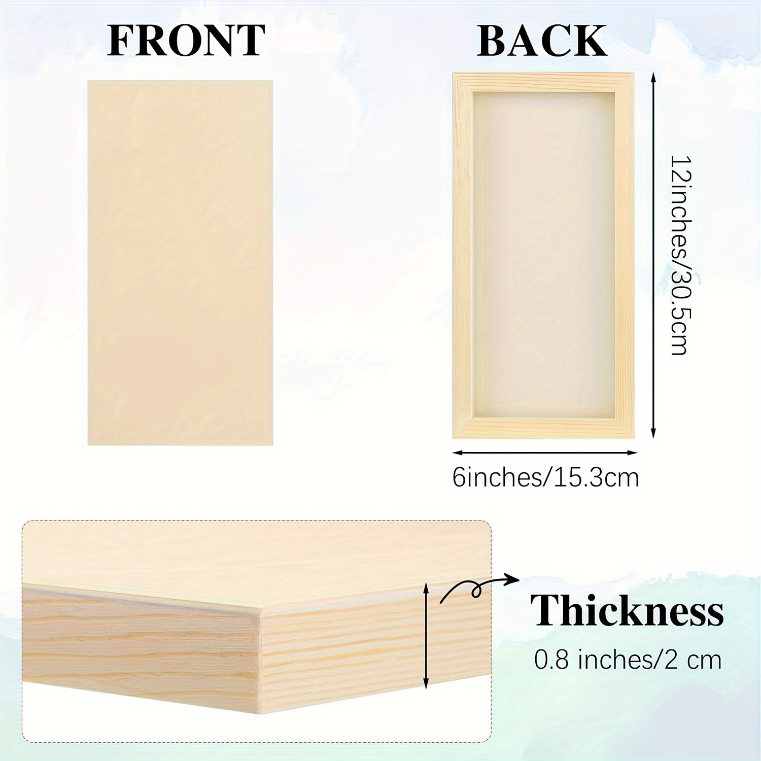 Unfinished Wooden Boards Measu - Art Craft Gallery review and price