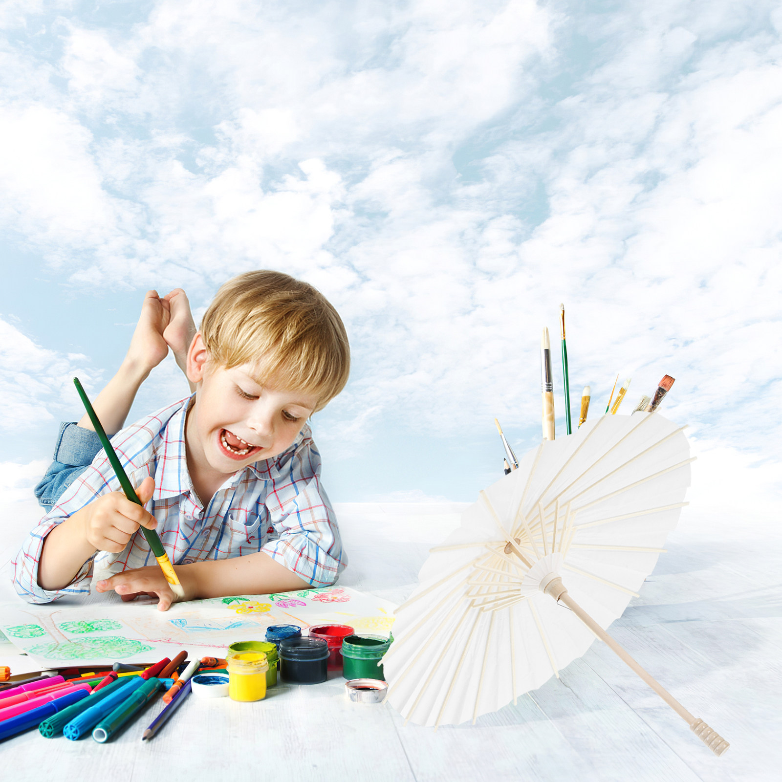 Blank Paper Umbrella for DIY P - Art Craft Umbrella review and price
